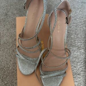 Silver Jeans Sparkling Strappy Heels